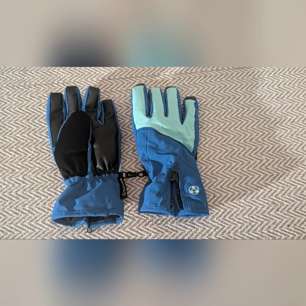 Turbine Blue and Black Women's Gloves Size Small